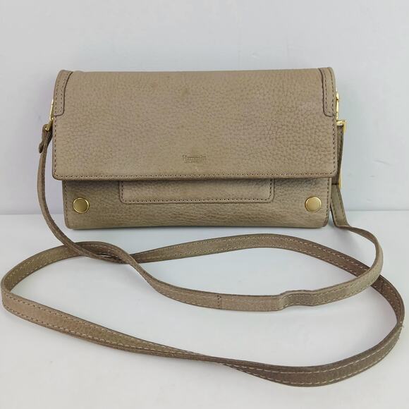 Hammitt AJ Crossbody Clutch Grey/Natural/Brushed Gold - Picture 2 of 9